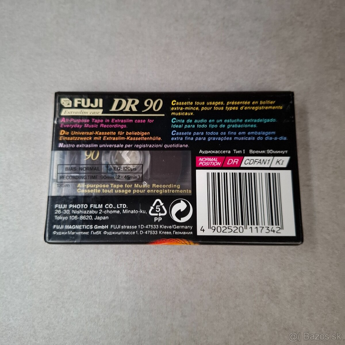 FUJI - DR 90 min / Normal / audio kazeta / nová - 2