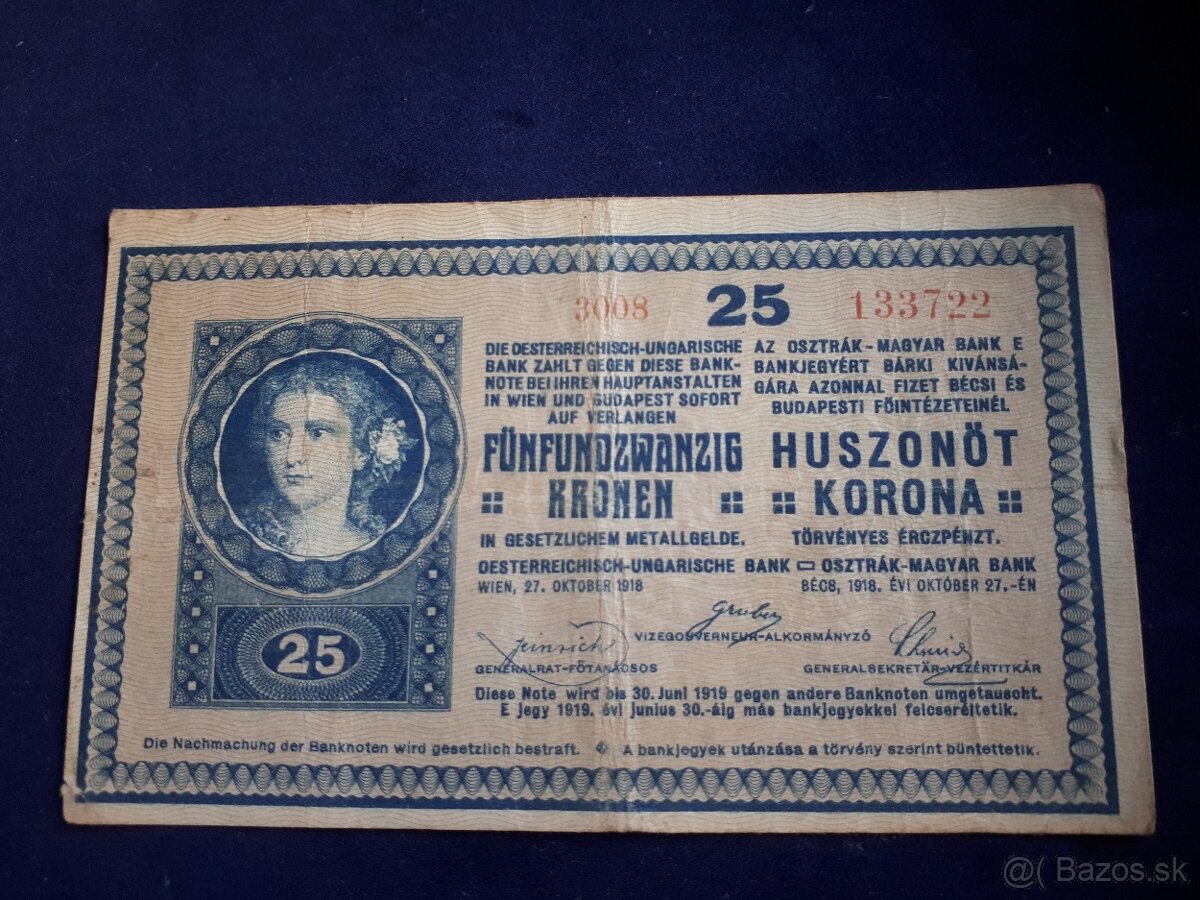 25 korun 1918 4ks - 2