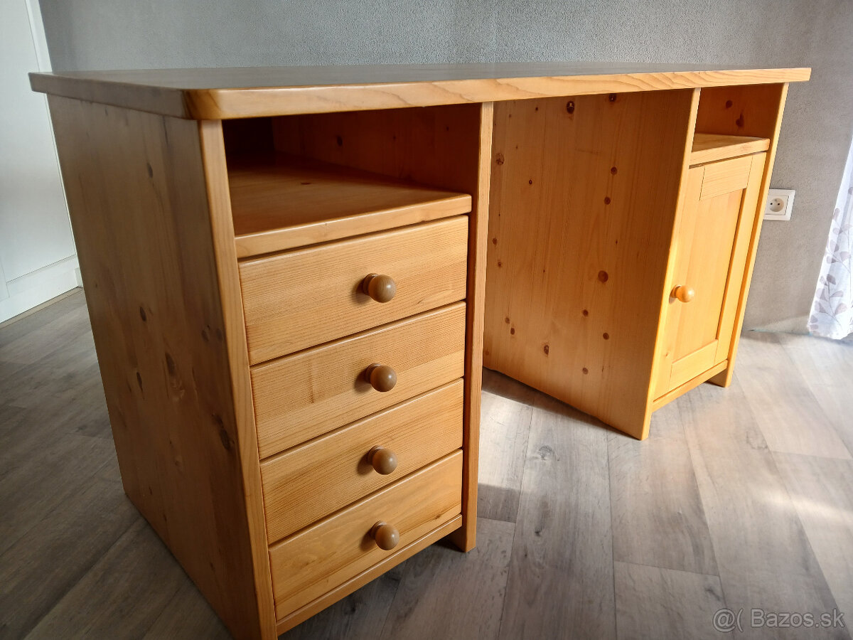 Písací stôl - masív - 2