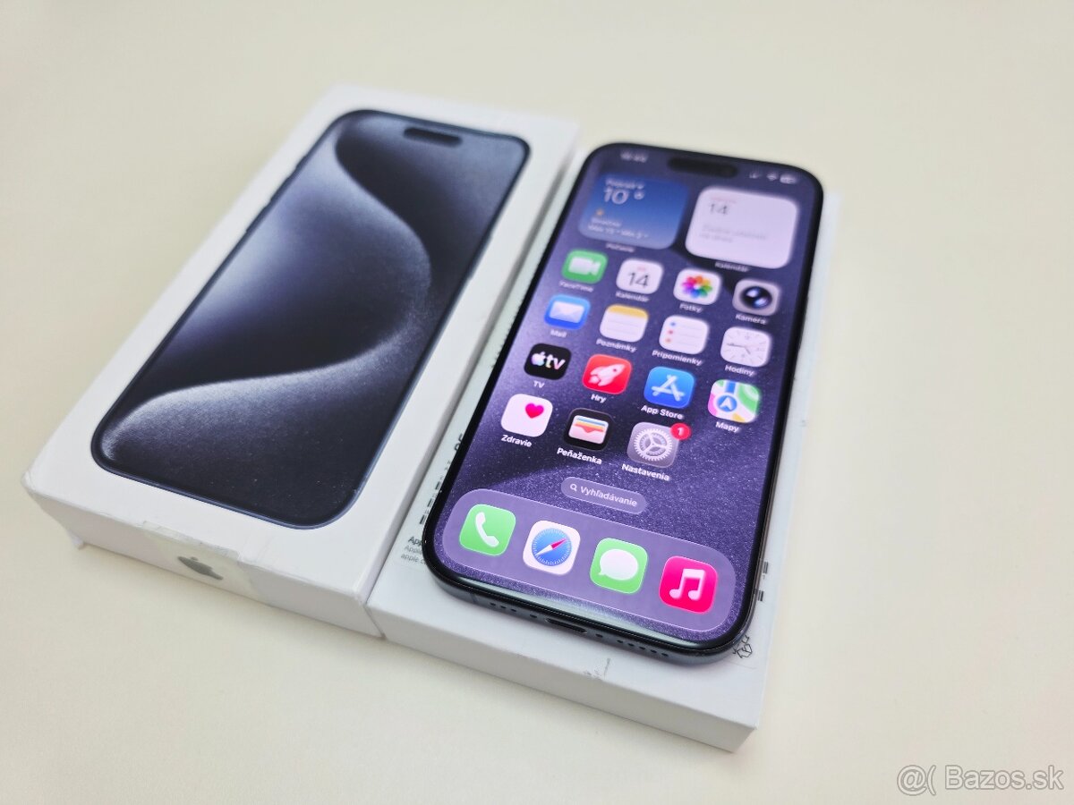 Apple iphone 15 PRO 256GB BLUE TITANIUM,BATERKA 100% - 2
