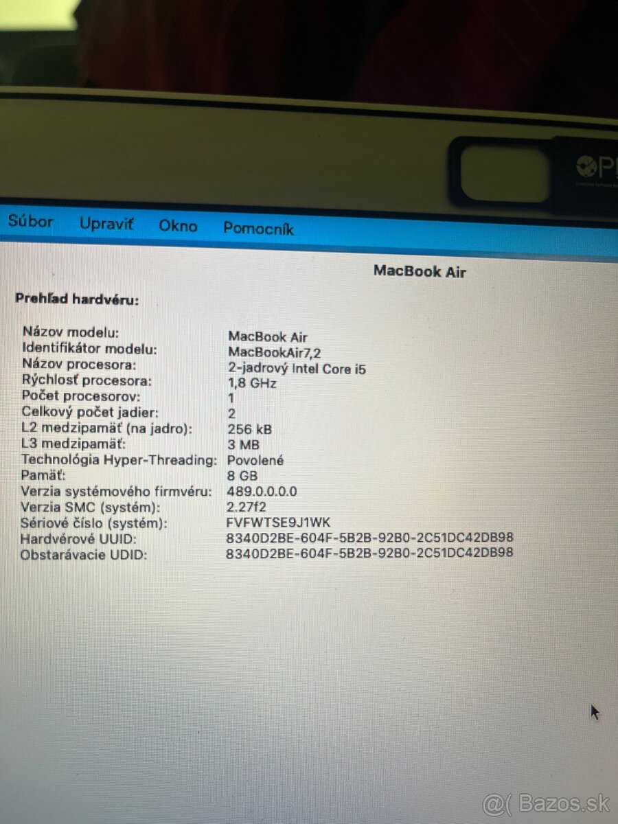 Predám na náhradné diely Macbook Air - 2