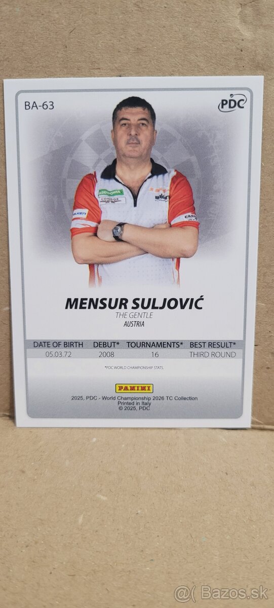 Hráči PDC Darts Šípky #6 2026 - 2