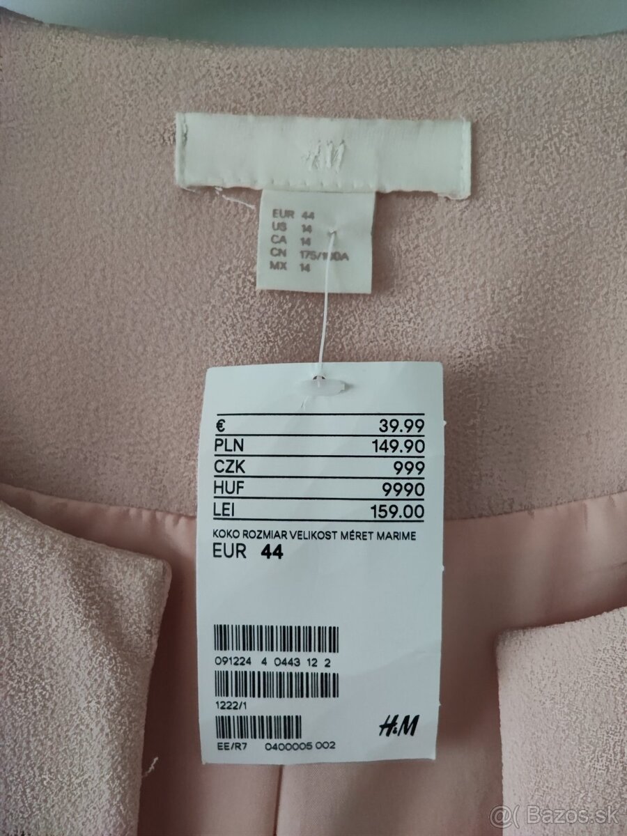 Predĺžené sako H&M nové - 2