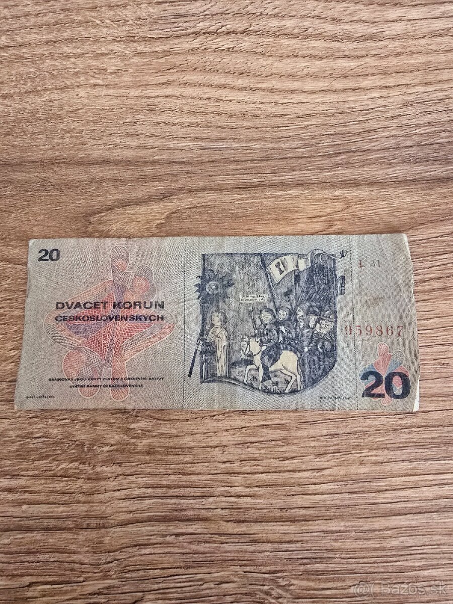 20 korún československých 1970 - 2