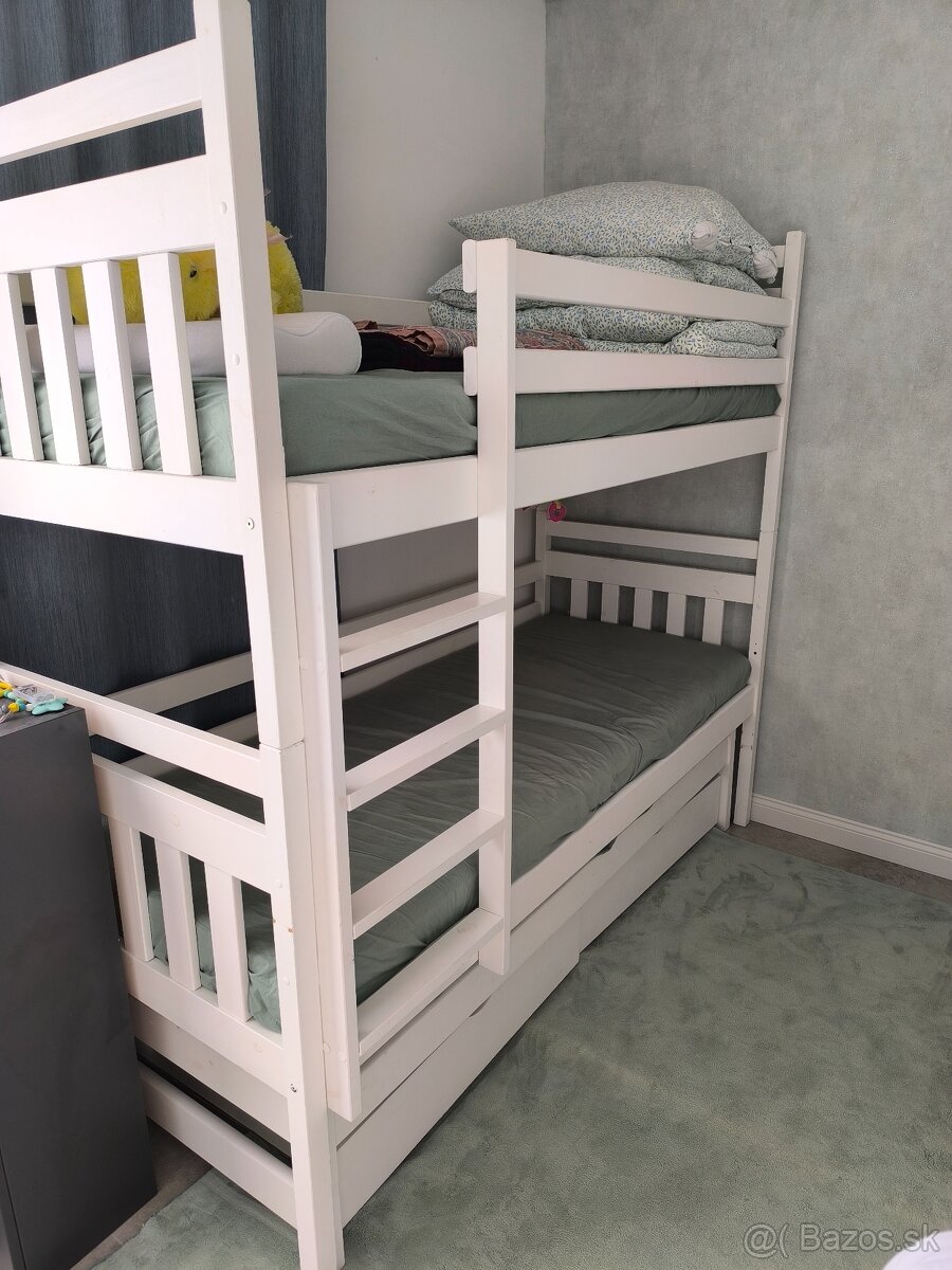 Poschodová posteľ s pristeľkou a suflikmi - 2