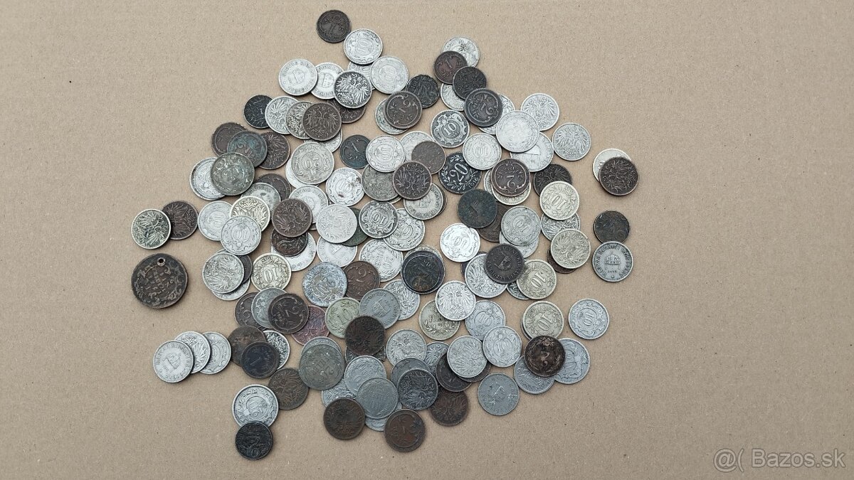 Staré mince, fillery viz foto, rakousko uhersko,konvolut min - 2