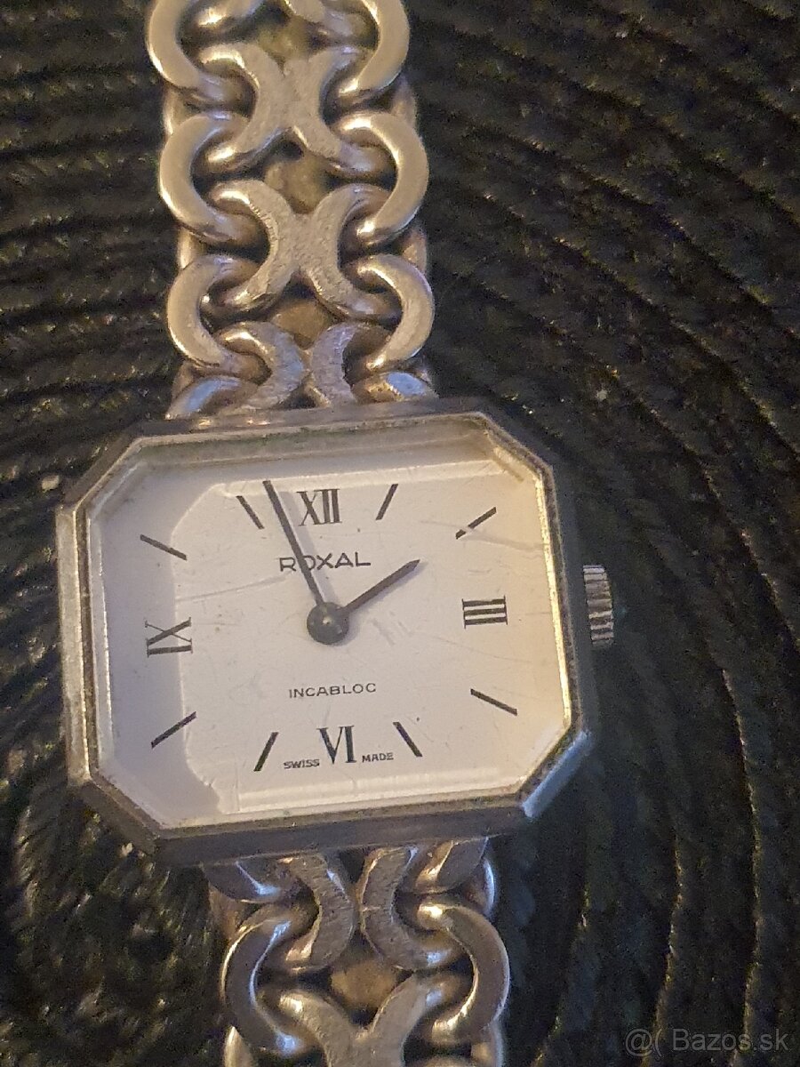 Strieborný starožitné dámske hodinky - 2