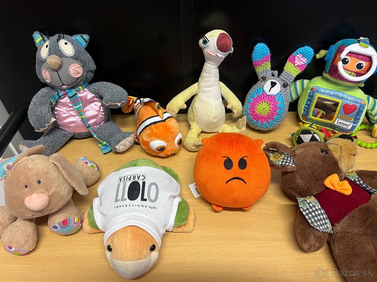 Plyšové hračky-psík, korytnačka, medvedík, Nemo… - 2