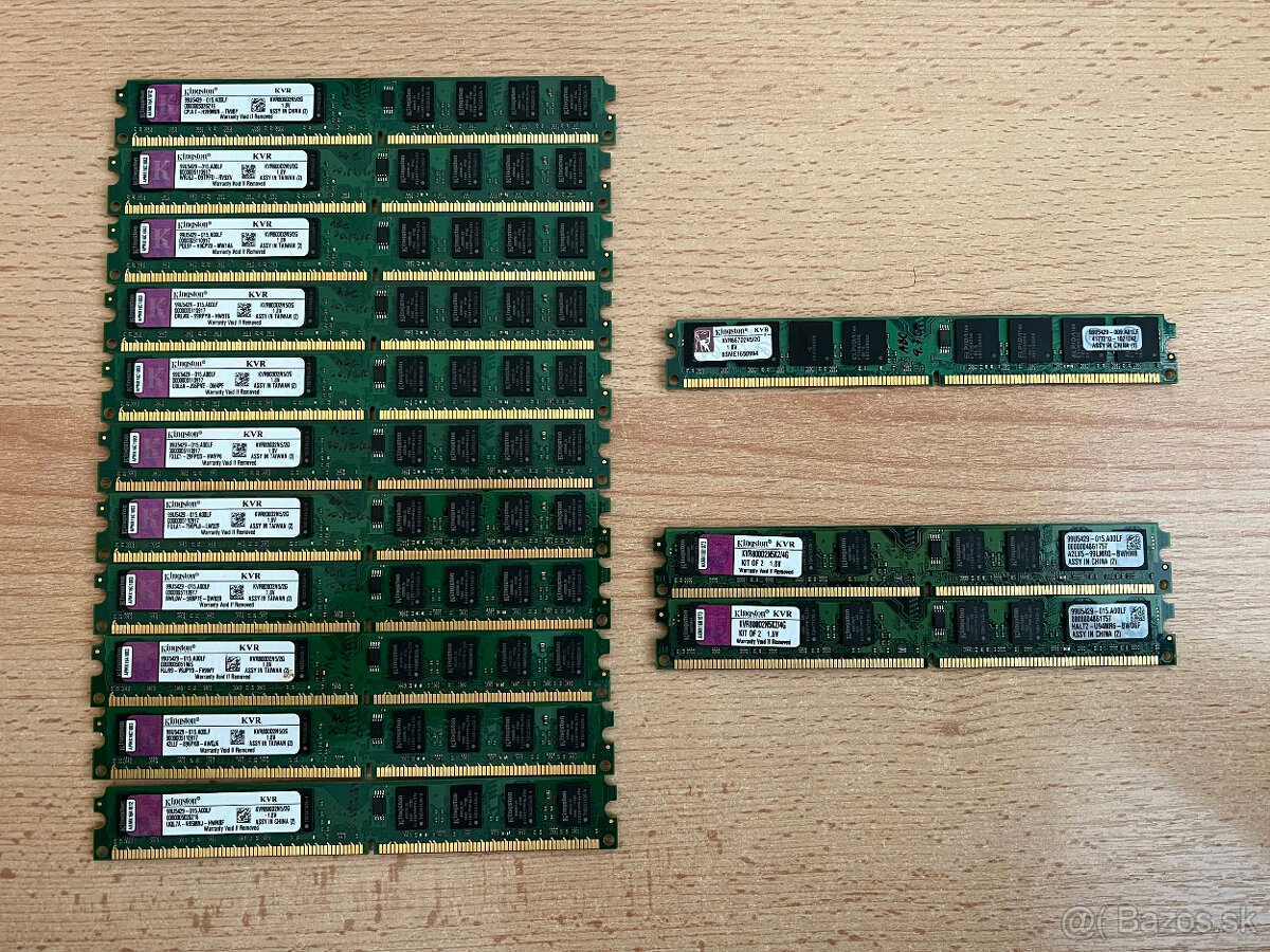 Predám pamäťové moduly DDR2 4GB 2GB 1GB 512MB - 2