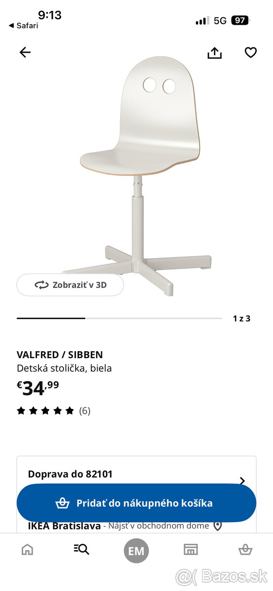 Ikea stolicka rastúca otočná - 2