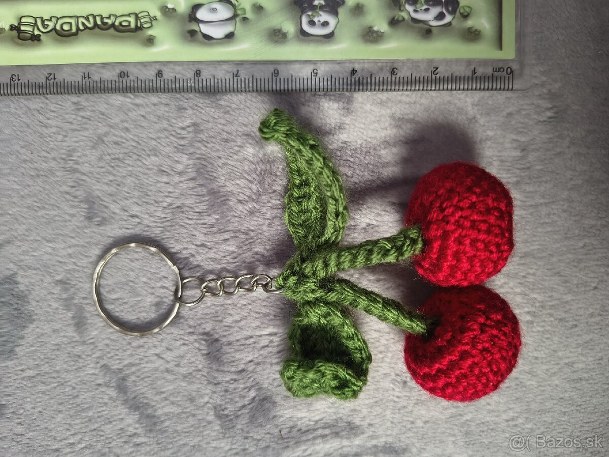 Hačkovaný prívesok čerešňa 🍒 - 2