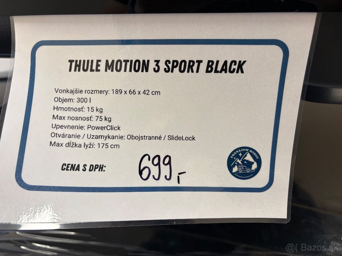 Strešný box THULE Motion 3 Sport Black - 2