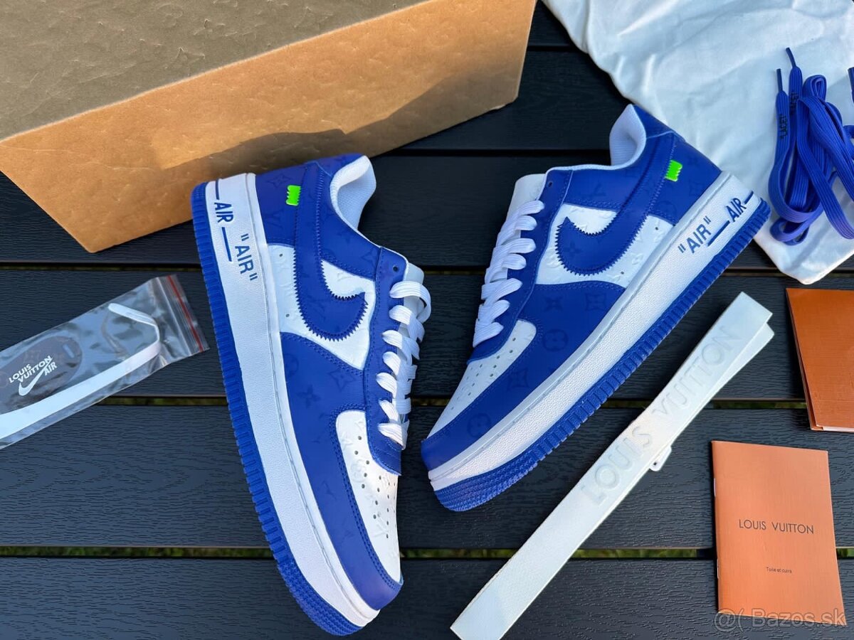 NIKE AIR FORCE 1 LOW LOUIS VUITTON VIRGIL ABLOH WHITE ROYAL - 2