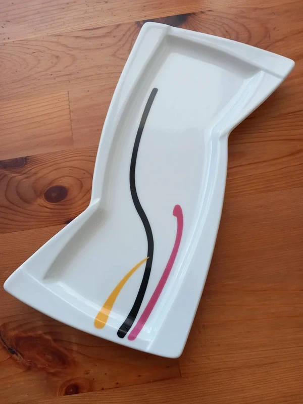 Starší porcelánový atyp podnos po mamine 23x11,5x9 cm - 2