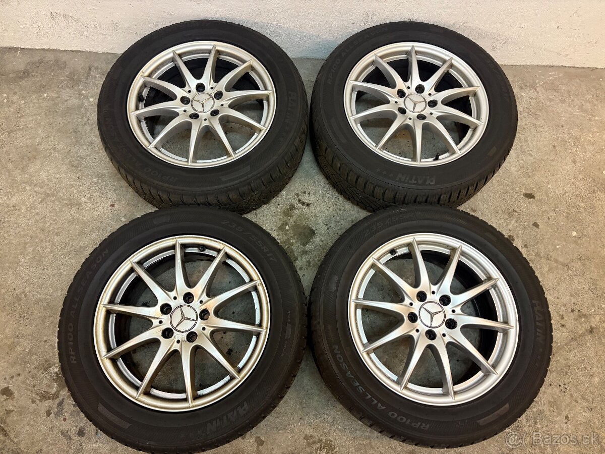 Celoroční alu Mercedes R17 235/55r17 - 2