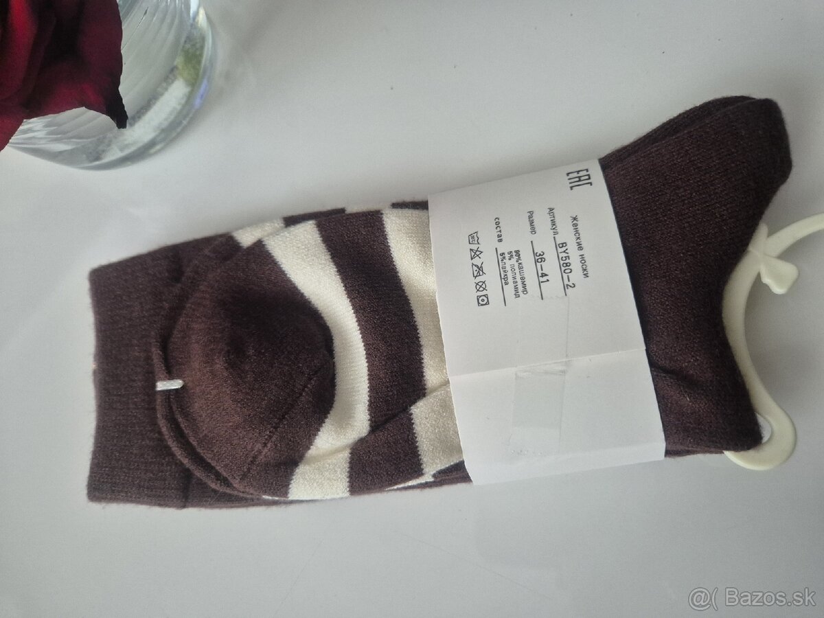 Dámske ponožky kašmírove BB - 2