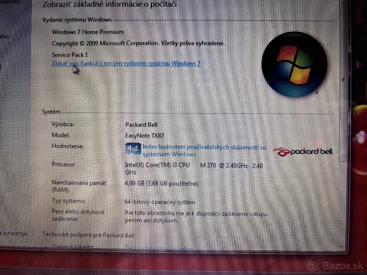 Packard Bell - batéria je nová - 2