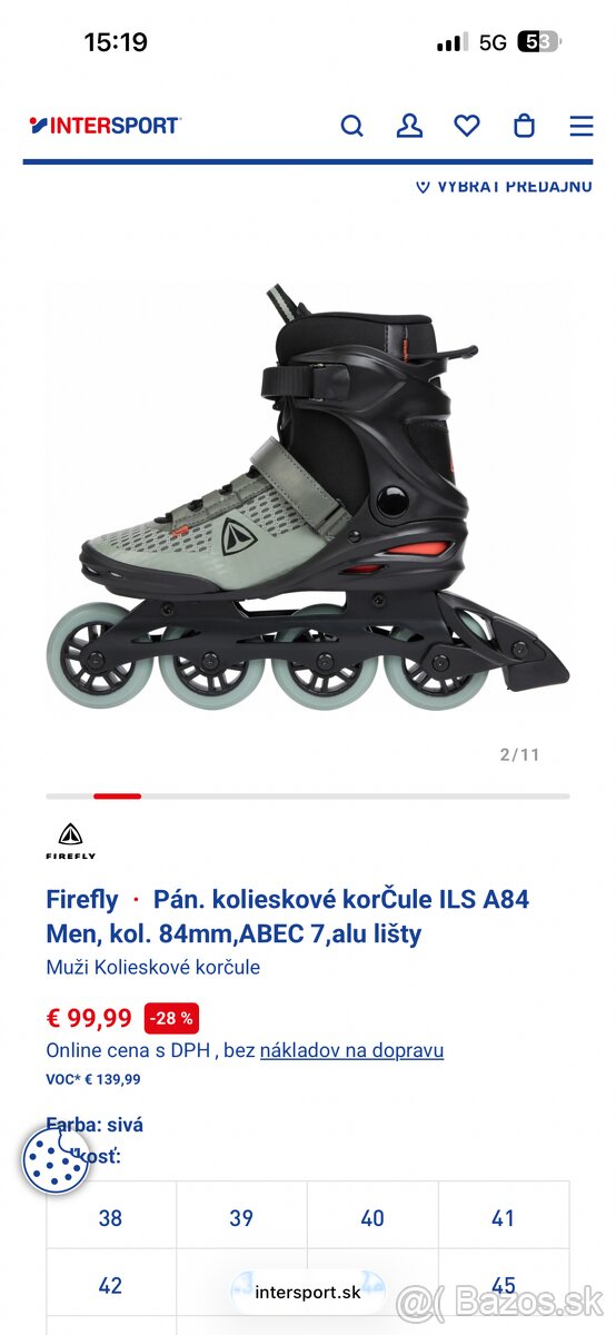 Firefly ILSA84 (ABEC 7) Velkost 41 panske korcule - 2