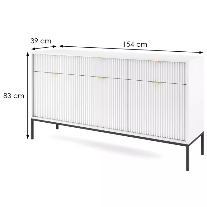 Komoda Biela 154cm NOVÁ - 2