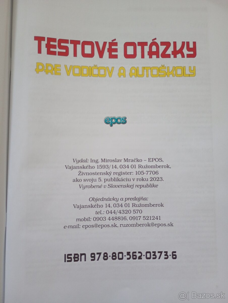 Testové otázky Autoškola - 2