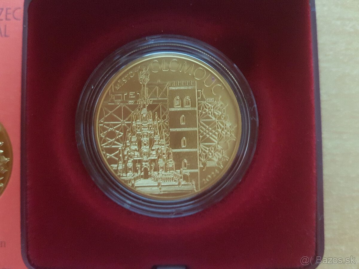 Zlatá minca 5000 Kč Olomouc bk 2024 pod cenu zlata - 2