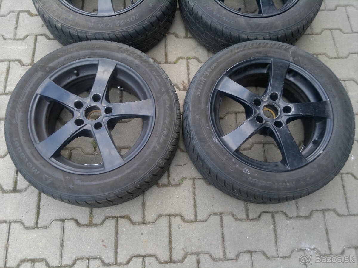 Elektrony Dezent Black Sharan 5x112 r16, zimné pneu. 205/55 - 2