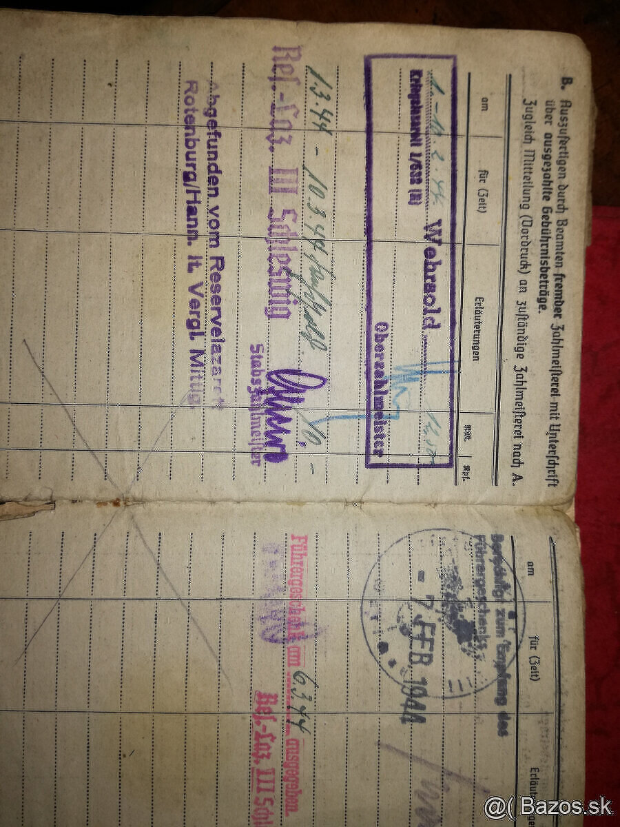 vojenske doklady - 2