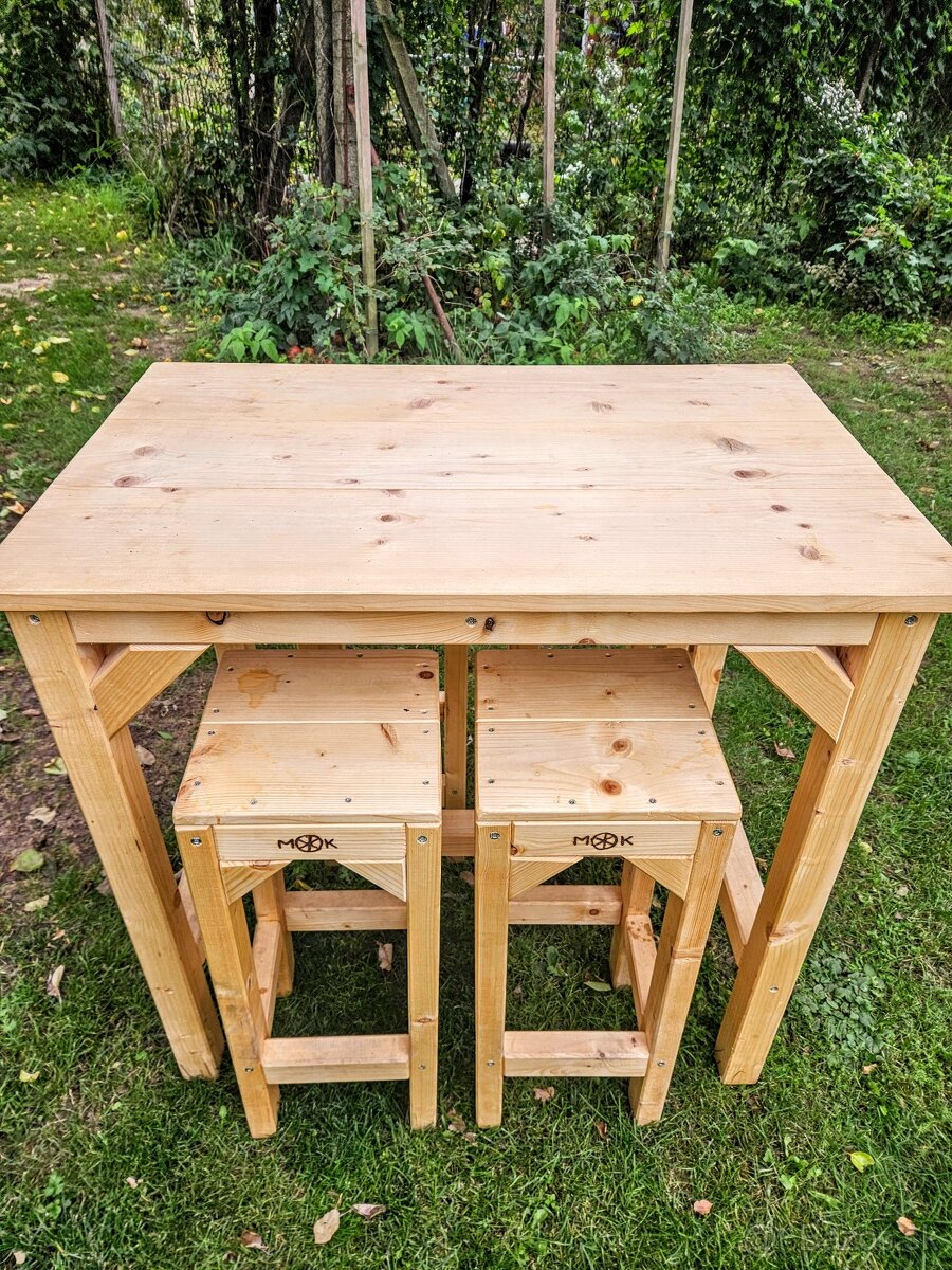 Drevené barové sedenie - ZLACNENÉ - 2