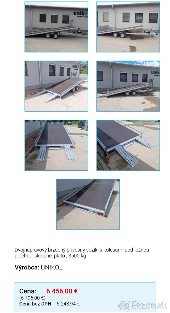 Privesny vozik sklopny 3,5t - 2