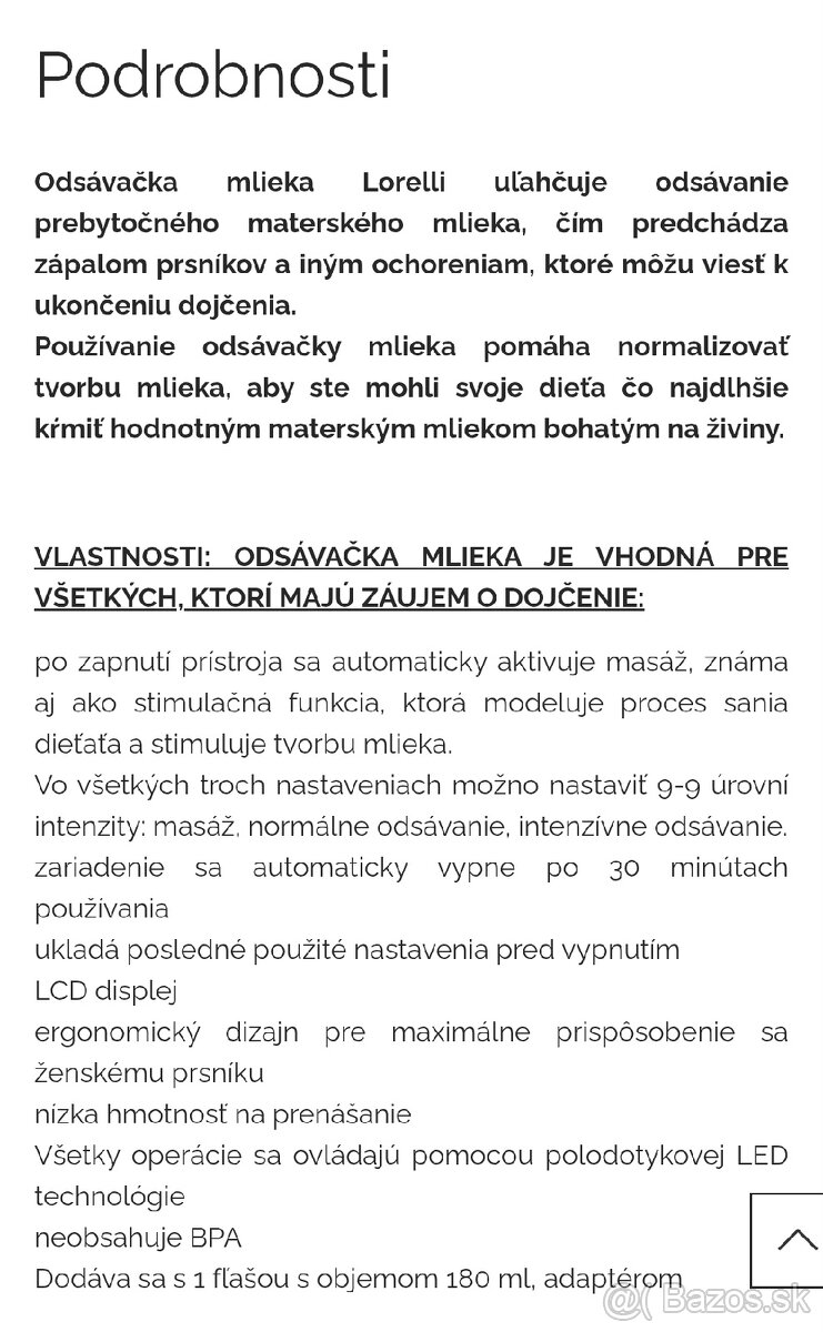 Odsávačka mlieka - 2