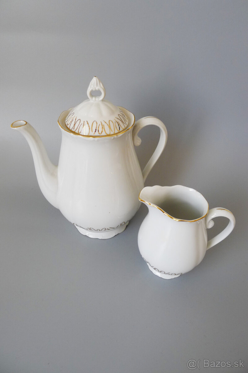Starý porcelán - čajník a mliečnik Horní Slavkov - 2