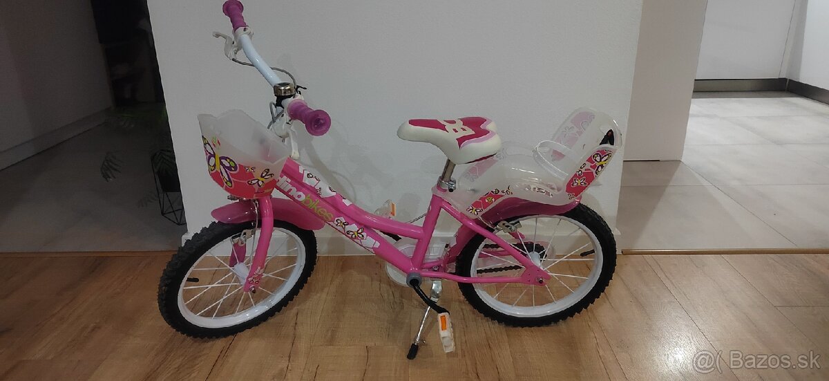DINO Bikes - Detský bicykel 16" 166R - ružový - 2