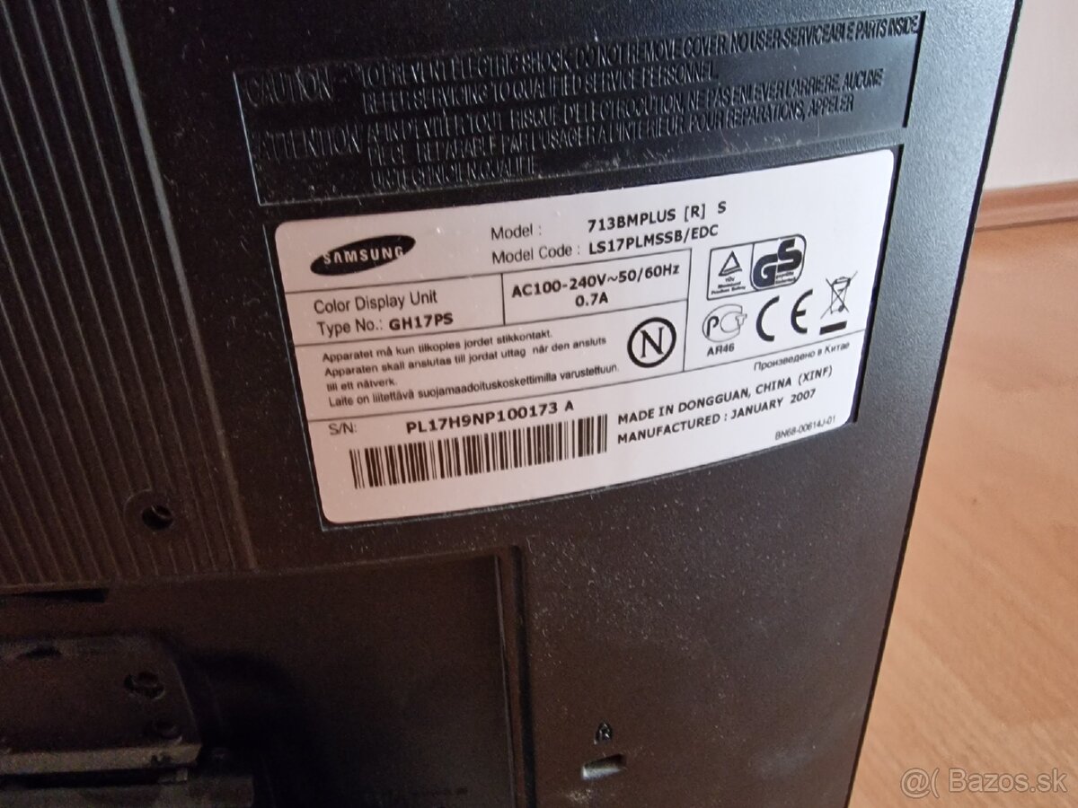 Predám monitor Samsung 17 1280x1024 🖥️✨ - 2