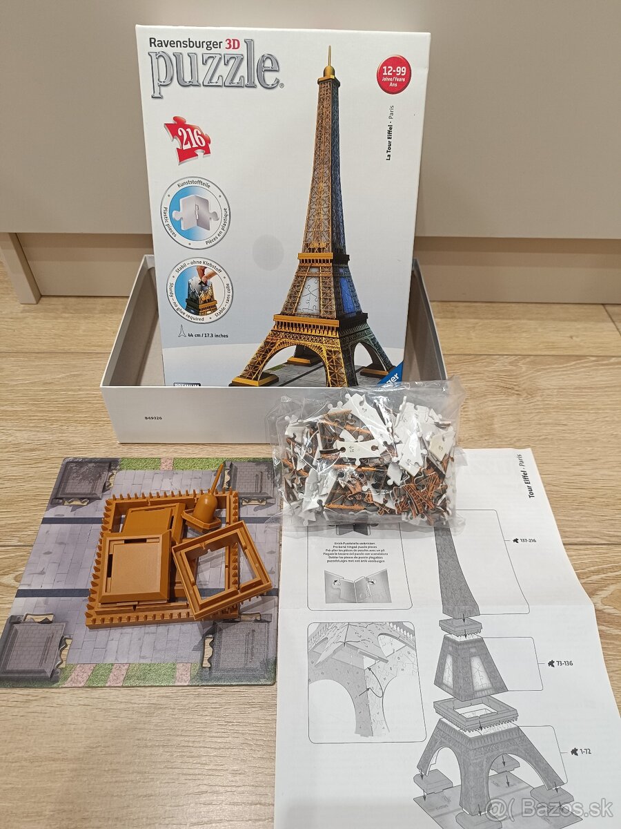 Puzzle 3D Ravensburger 3D Eiffelova veža - 2