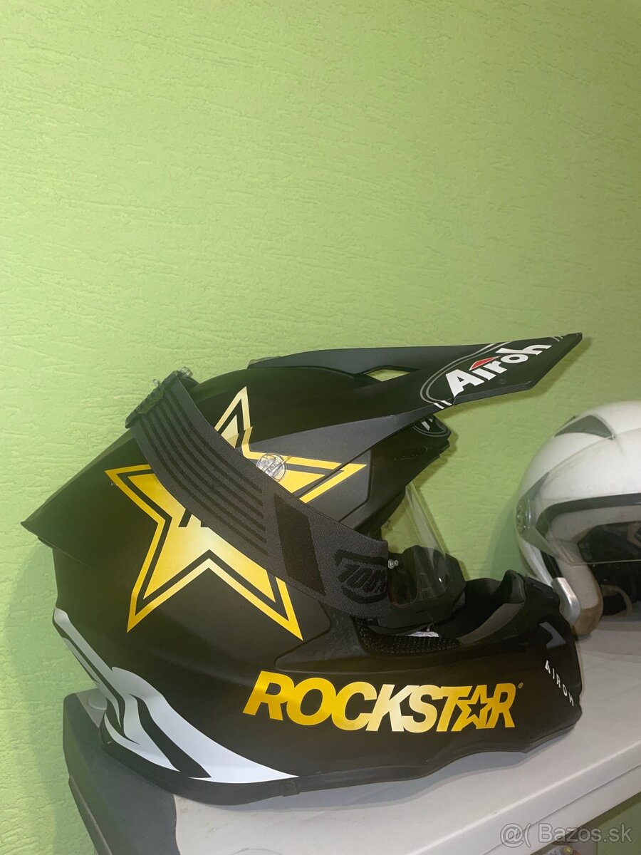 Helma Airoh Rockstar + okuliare 100%