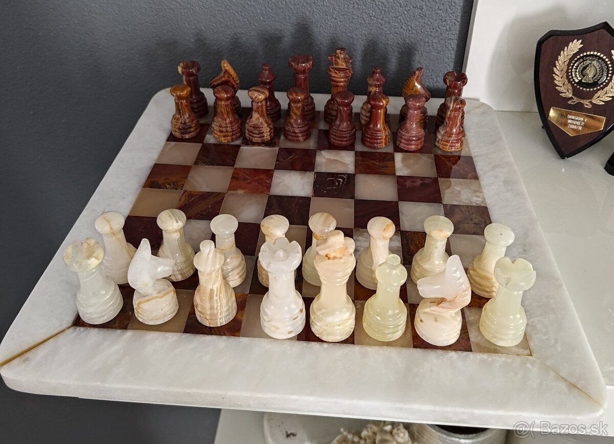 Mramorovy sach 30x30 cm - 2