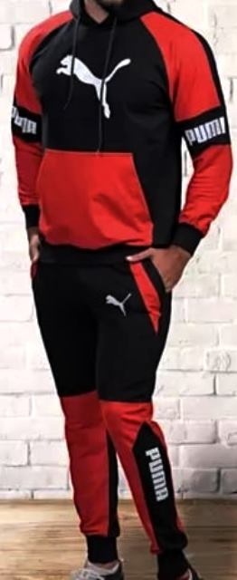 Čierno červená tepláková súprava, v.S/M/L - 2