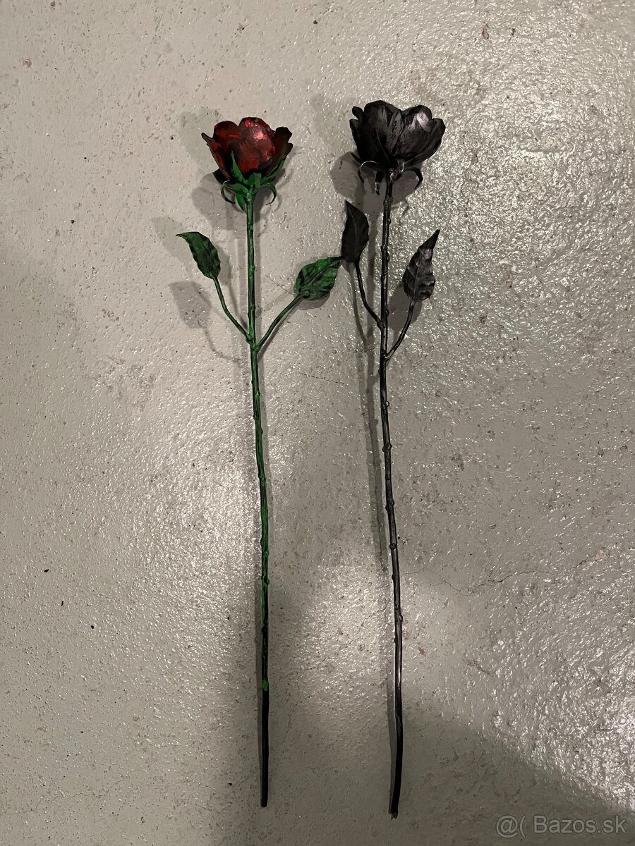 Kovové dekoračné ruže - 2