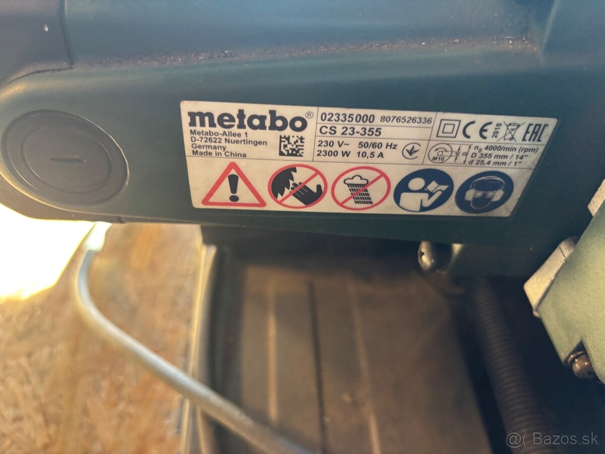 Predám rozbrusovaciu pílu Metabo d355 mm - 2