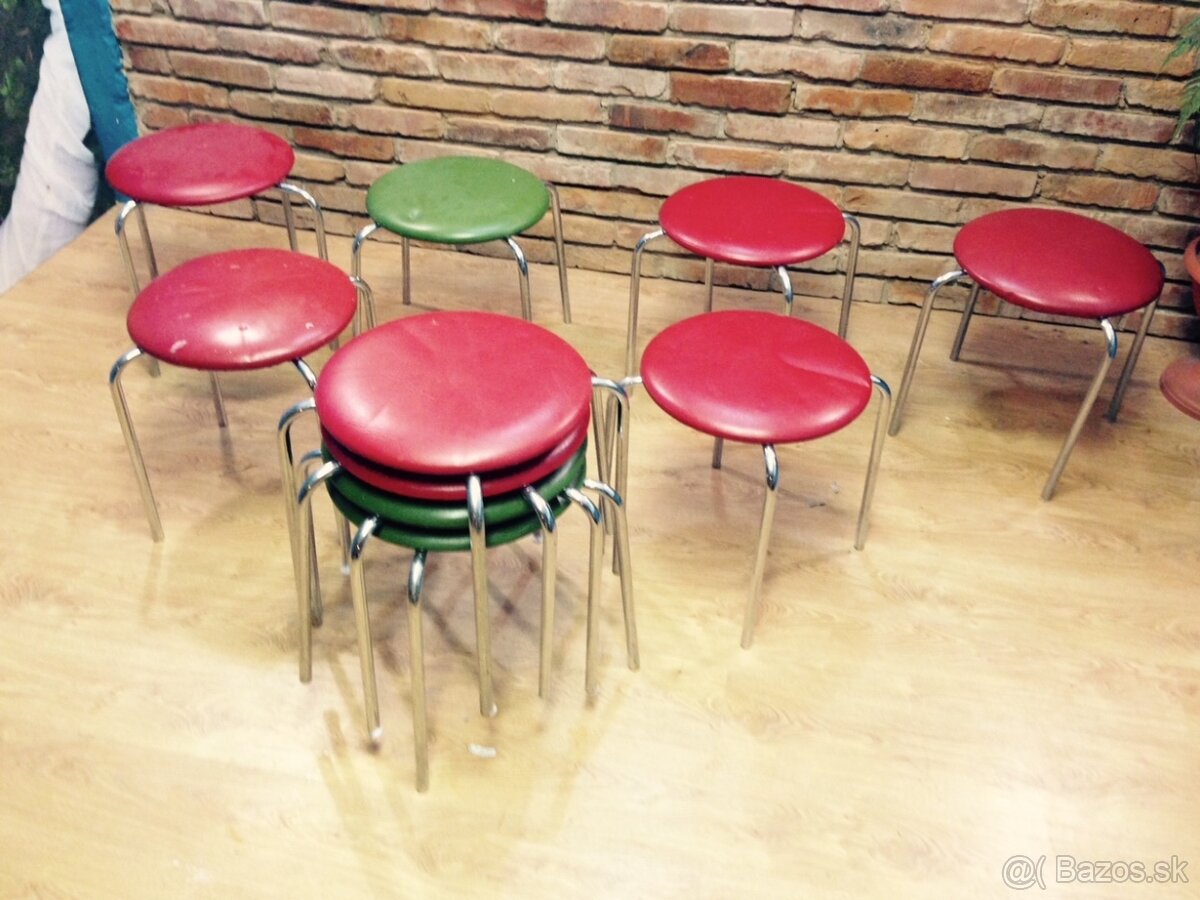Retro stohovacie stoličky 70 roky - 2