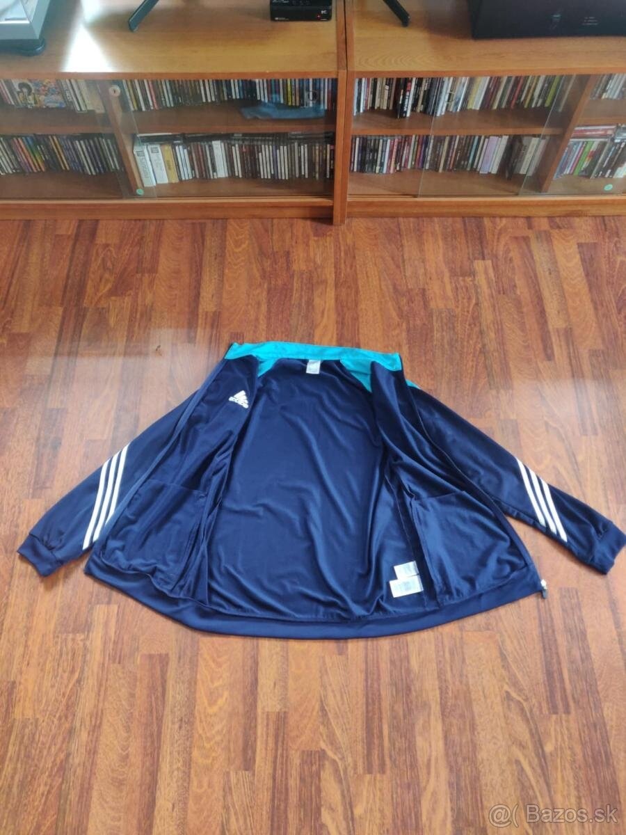 Adidas tréninková mikina / bunda na zip (vel. XL) – výborný - 2