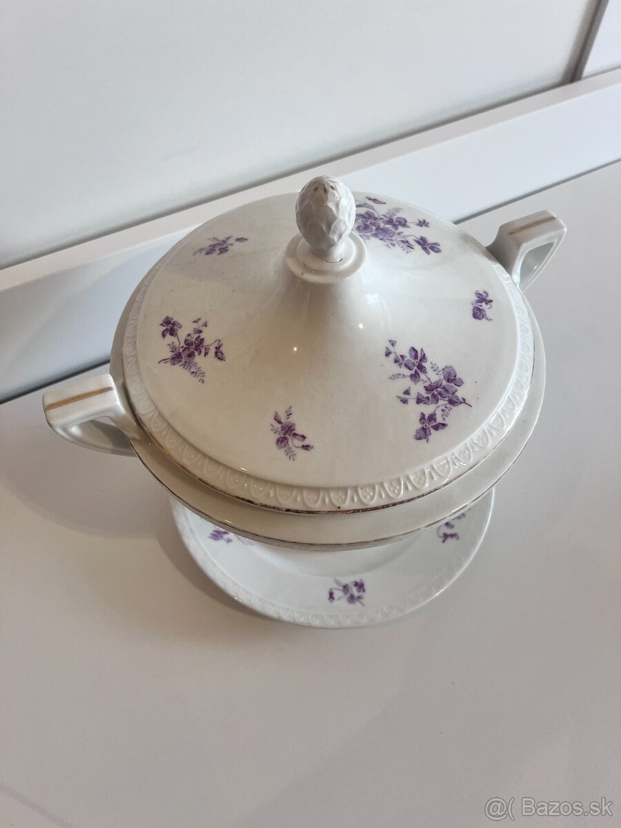Servírovacia súprava s fialkami - 2