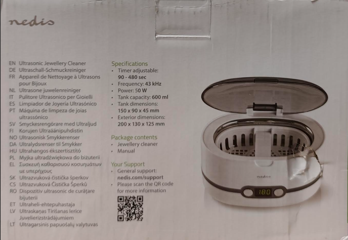 Ultrazvuková čistička šperkov - 2