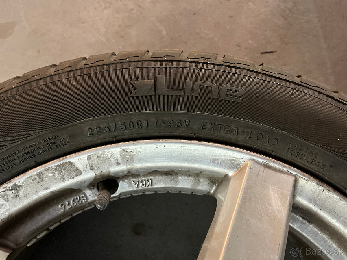 Predám koleso 225/50/R17 na disku 7Jx17H2 - 2