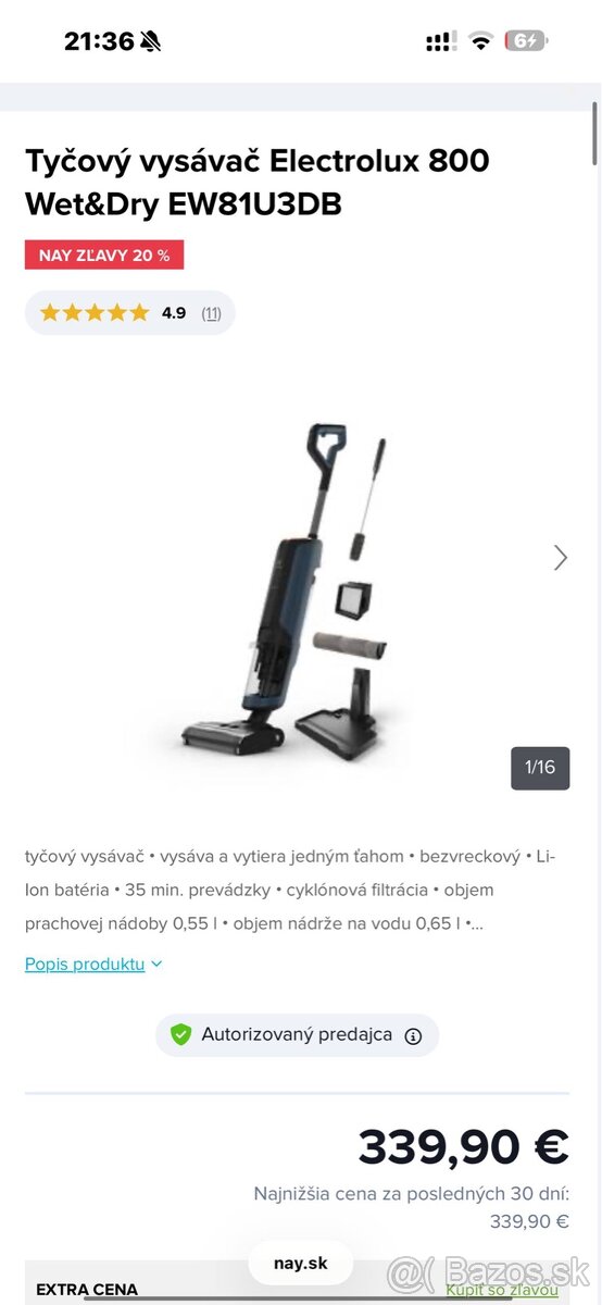 umývací vysávač Electrolux 800 - 2