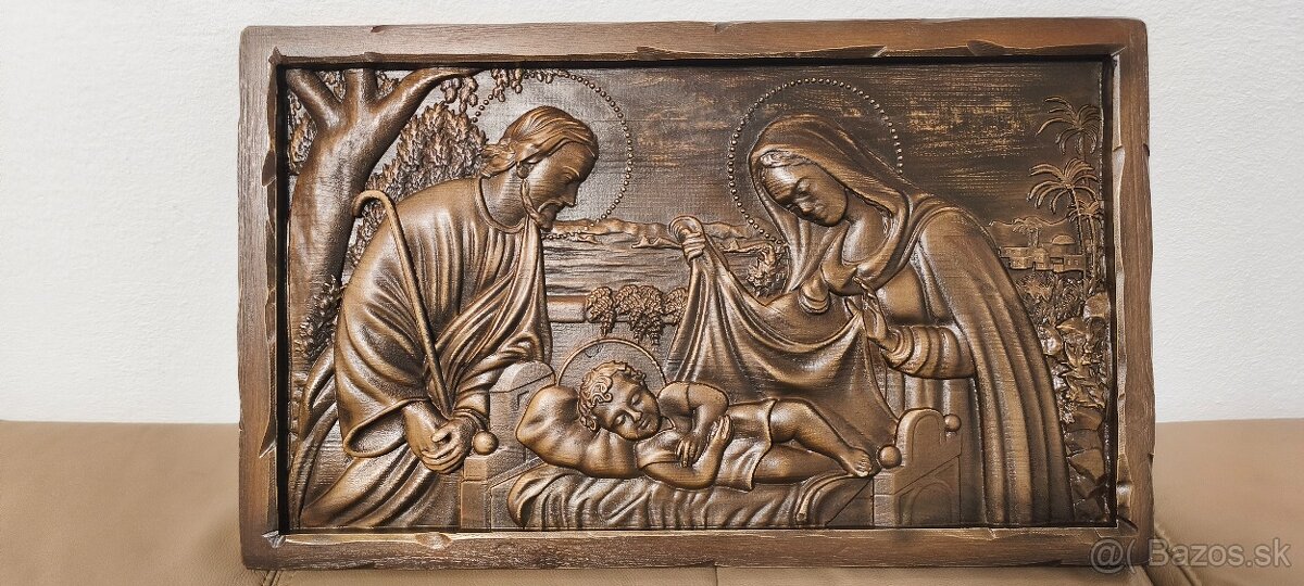 Drevený obraz Posledná večera 75×43cm. - 2