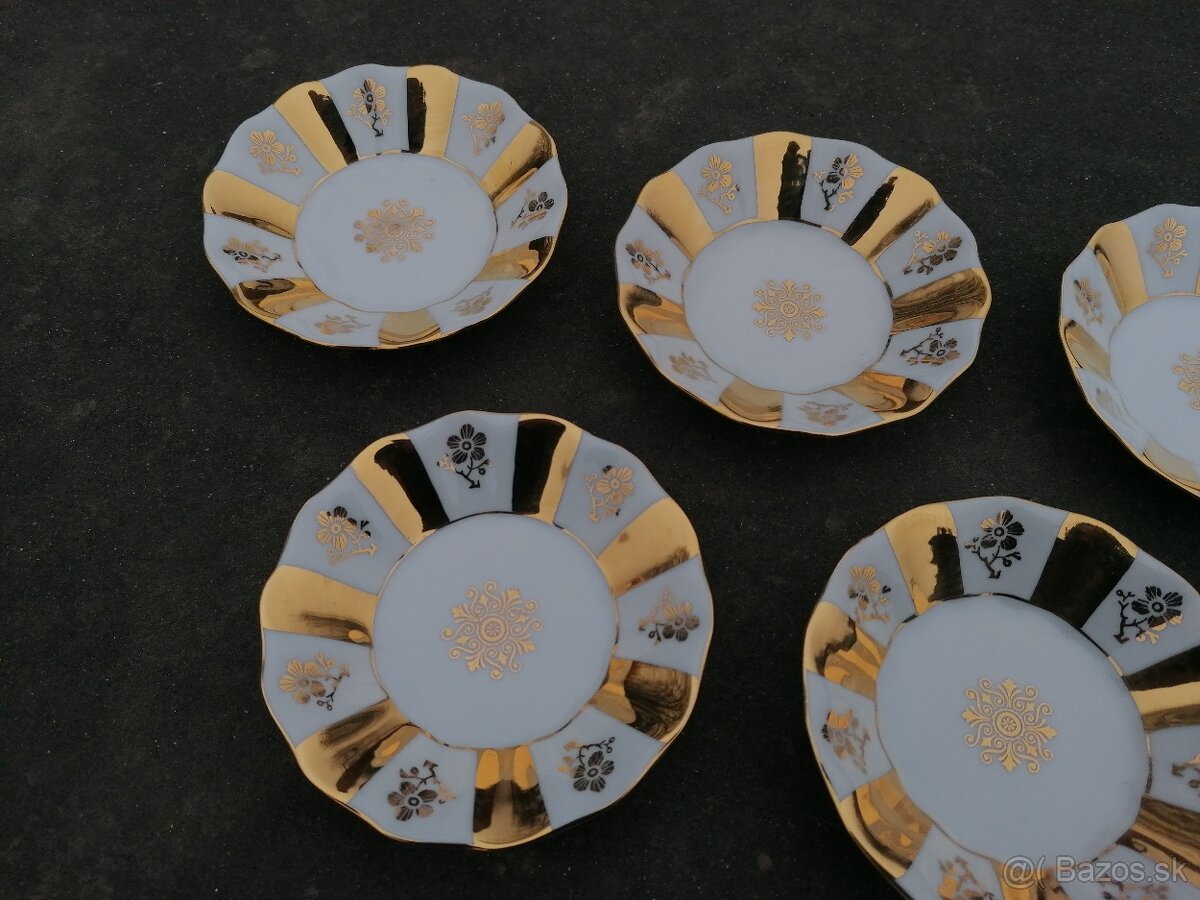 Predám porcelánová sada zlatené misky- taniere - 2