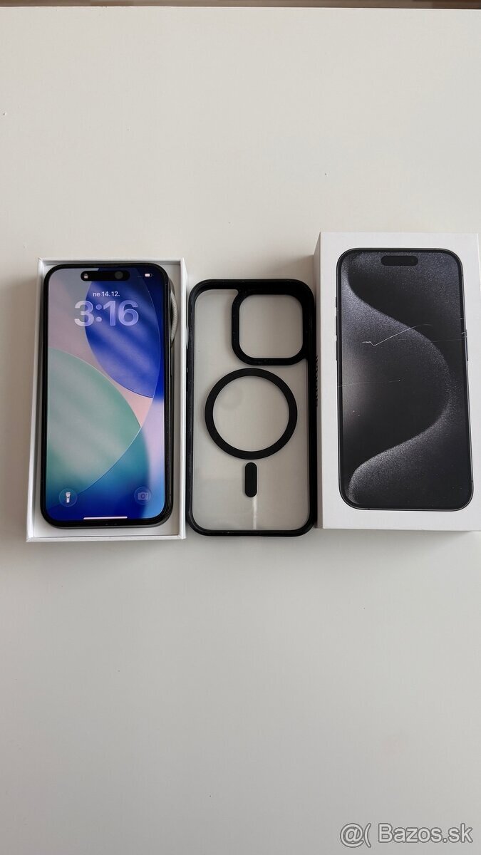 Predám iPhone 15 PRO 128 GB, zdravie batérie 90%, 2-ročný. - 2