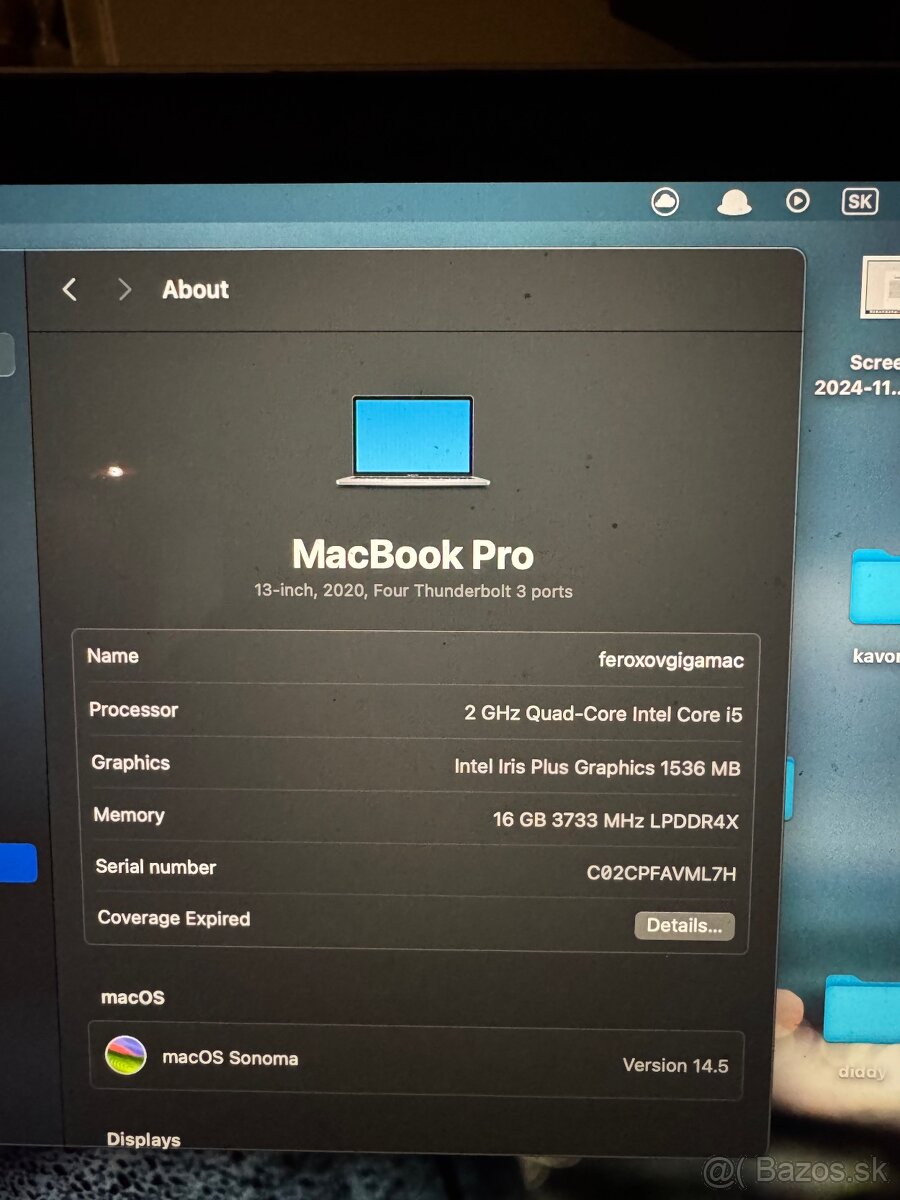 Apple MacBook Pro 2020 - i5 / 16gb/ 500gb - 2