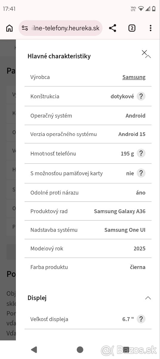 Predám Samsung Galaxy a36 5G - 2